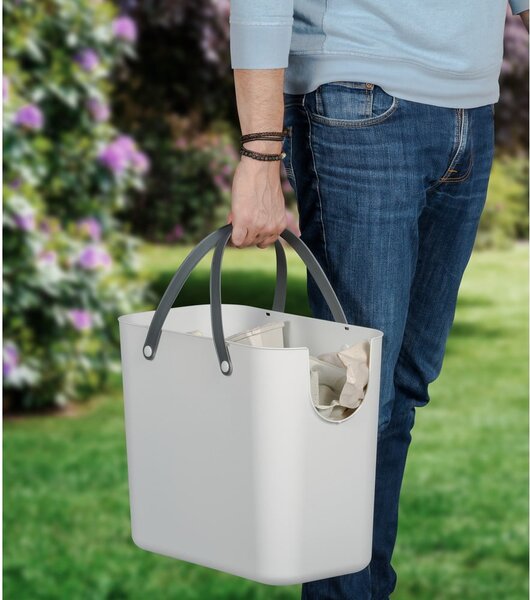 Bidone per rifiuti in plastica riciclata da 25 l Albula - Rotho