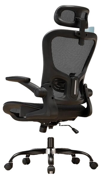 Sedia da ufficio, design ergonomico, funzioni regolabili, CH90-BLK