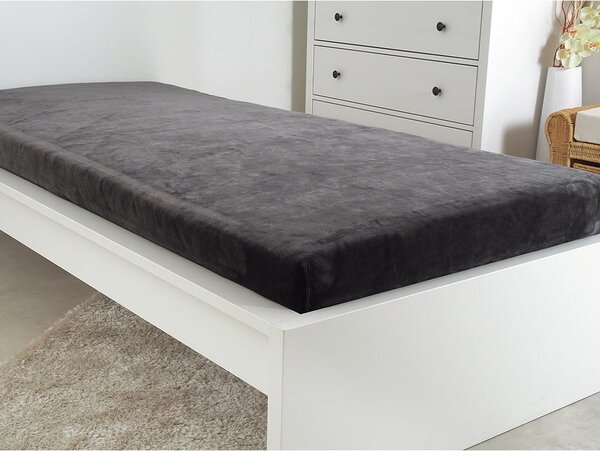 Lenzuolo di microflanella grigio scuro 180x200 cm Exclusive - B.E.S
