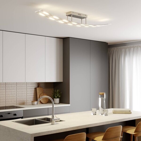 Plafoniera a LED Jarda Lindby, dimmerabile, Chiaro / Trasparente, Soggiorno / Sala da pranzo, Vetro, Moderno, Plafoniera LED