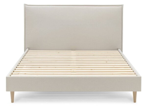 Letto matrimoniale imbottito beige con griglia 160x200 cm Sary - Bobochic Paris