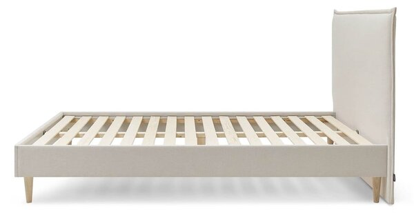 Letto matrimoniale imbottito beige con griglia 160x200 cm Sary - Bobochic Paris