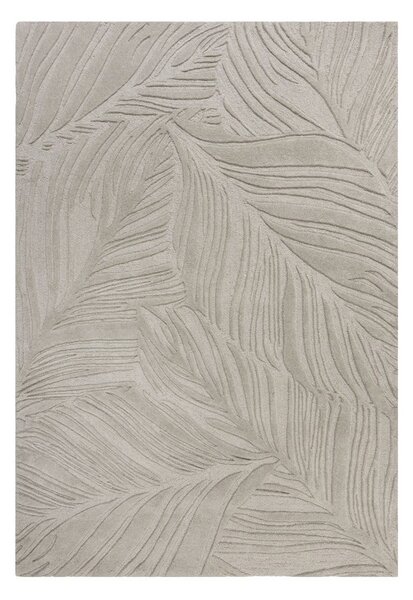 Tappeto in lana grigio 120x170 cm Lino Leaf - Flair Rugs