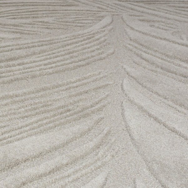Tappeto in lana grigio chiaro 200x290 cm Lino Leaf - Flair Rugs