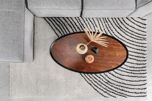 Tappeto nero/beige 160x230 cm Coastalina – Universal