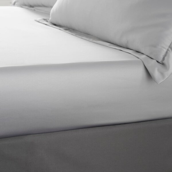 Lenzuolo con angoli grigio in raso di seta 150x200 cm Silky Soft – Catherine Lansfield