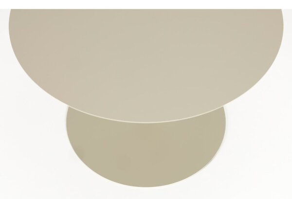 Tavolino da salotto rotondo color crema in acciaio ø 60 cm Snow – Zuiver