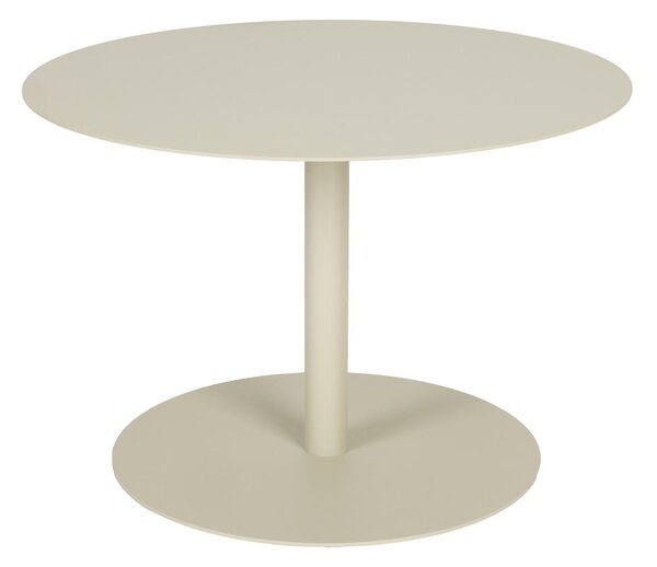 Tavolino da salotto rotondo color crema in acciaio ø 60 cm Snow – Zuiver