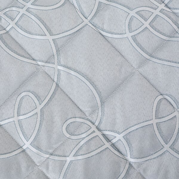 Copriletto Primaverile MATRIMONIALE Lesley GRIGIO Raso Jacquard Caleffi
