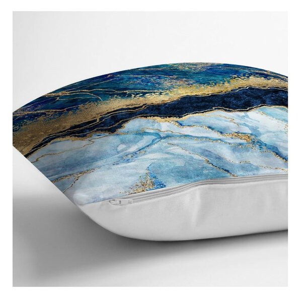 Federa Marmo con Blu, 45 x 45 cm - Minimalist Cushion Covers