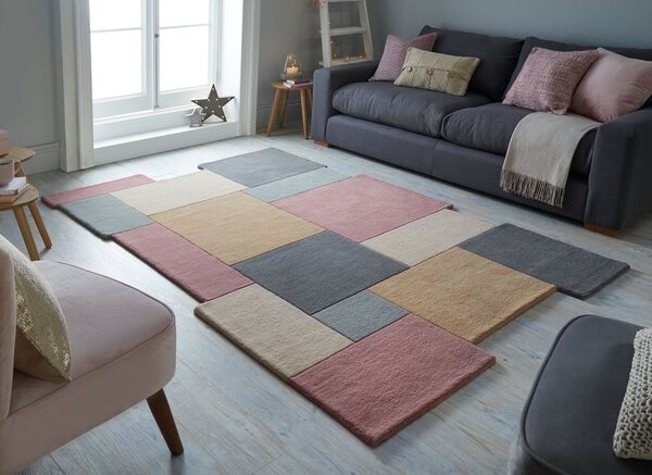 Tappeto in lana marrone 150x240 cm Collage - Flair Rugs