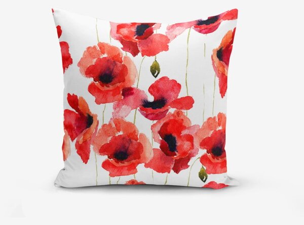 Federa in misto cotone Papaveri, 45 x 45 cm - Minimalist Cushion Covers