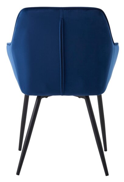 Set di sedie da pranzo blu scuro in imbottito con braccioli 2 pz Nolan Square – Unique Furniture