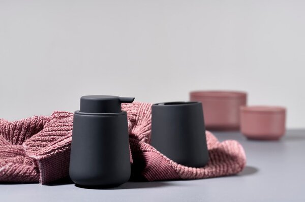 Tazza in porcellana nera per spazzolini da denti Nova One - Zone