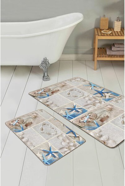 Tappeti da bagno beige in set di 2 pezzi 60x100 cm - Mila Home