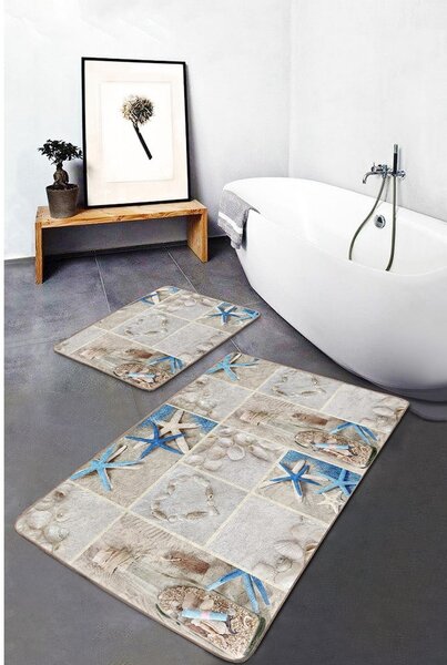 Tappeti da bagno beige in set di 2 pezzi 60x100 cm - Mila Home