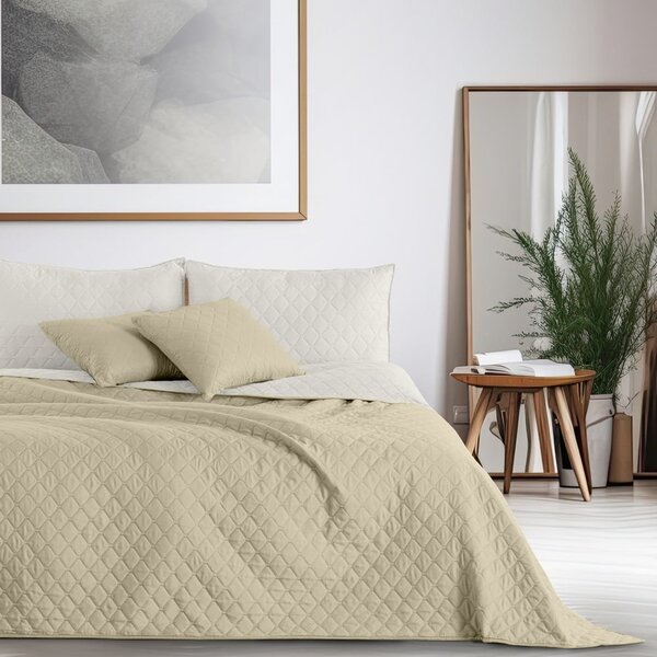Copriletto beige in microfibra double-face , 260 x 280 cm Axel - DecoKing