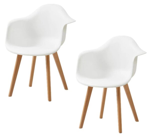 Sedia da pranzo, design moderno, seduta comoda, bianca