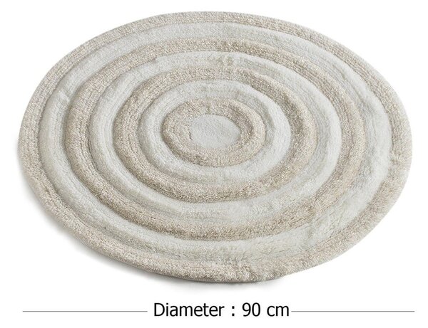Tappetino da bagno crema 90x90 cm - Foutastic