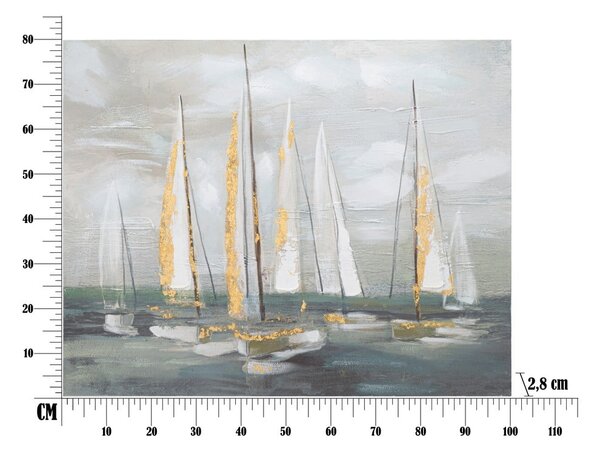 Dipinto 100x80 cm Gold Boat - Mauro Ferretti