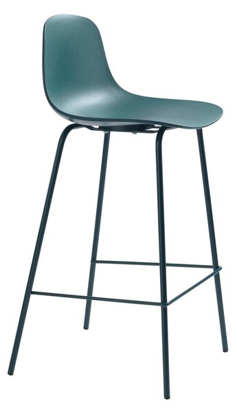 Sgabello da bar color petrolio in plastica (altezza della seduta 67,5 cm) Whitby – Unique Furniture