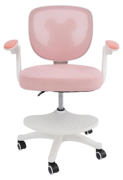 Sedia da scrivania per bambini, regolabile in altezza, design ergonomico, rosa
