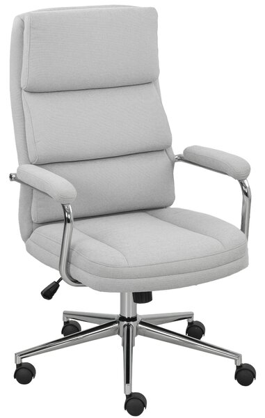 HOMCOM Poltrona da ufficio, sedia da ufficio ergonomica con altezza regolabile, funzione basculante, 62 x 73 x 105-113 cm, grigio | Aosom Italy