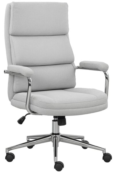 HOMCOM Poltrona da ufficio, sedia da ufficio ergonomica con altezza regolabile, funzione basculante, 62 x 73 x 105-113 cm, grigio | Aosom Italy