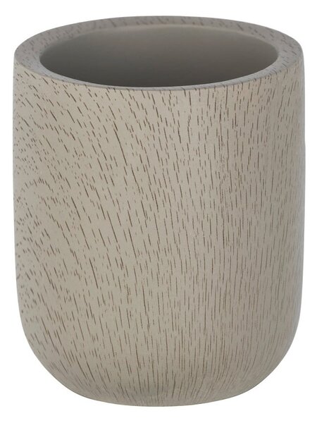 Tazza di cemento grigio-marrone per spazzolini da denti - Wenko
