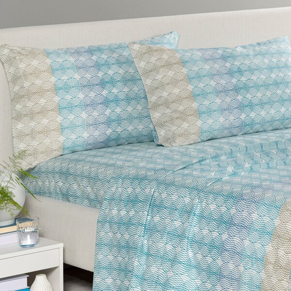 Completo Lenzuola SINGOLO Helios BLU Cotone Caleffi