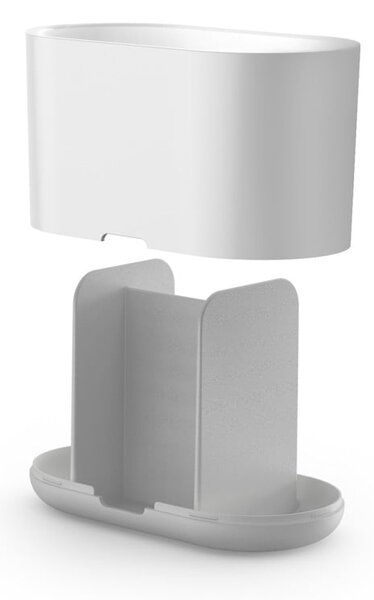 Bicchiere di plastica bianco per spazzolini da denti Duo - Joseph Joseph