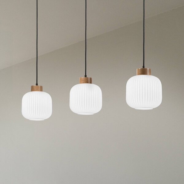 Lampada a sospensione in vetro Harmony Lamkur, dimmerabile, Bianco / Opale, Soggiorno / Sala da pranzo, Vetro, Scandinavo, Lampada a sospensione