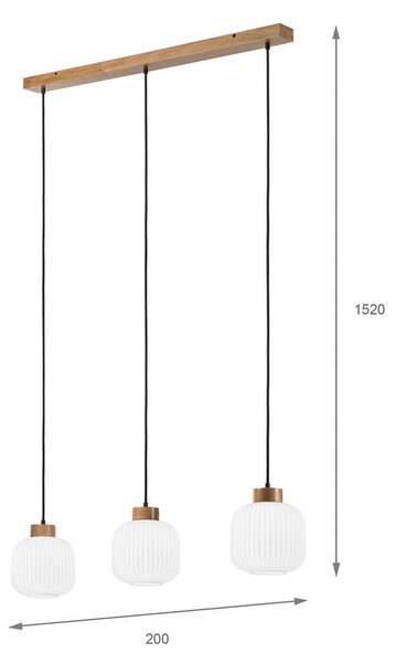 Lampada a sospensione in vetro Harmony Lamkur, dimmerabile, Bianco / Opale, Soggiorno / Sala da pranzo, Vetro, Scandinavo, Lampada a sospensione