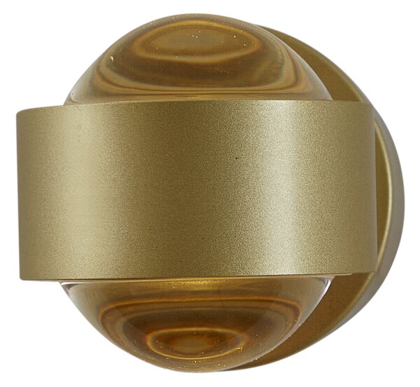 Lampada da parete di design ottone con LED IP44 - Lens