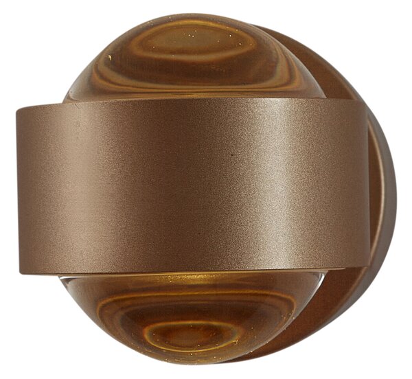 Lampada da parete di design bronzo scuro con LED IP44 - Lens