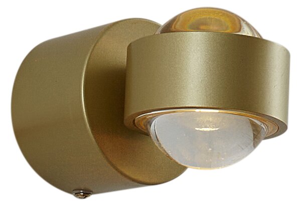 Lampada da parete di design ottone con LED IP44 - Lens