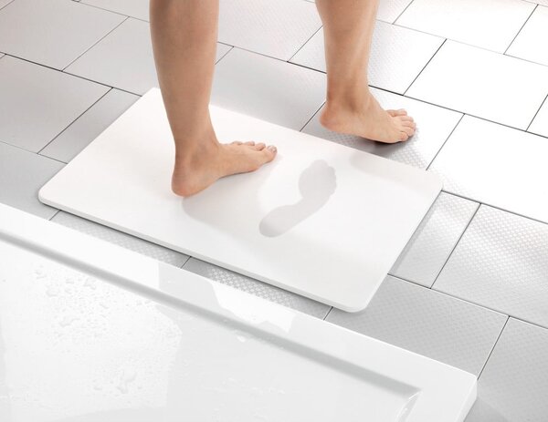 Tappetino da bagno bianco in terra di diatomee 39x60 cm Simi - Wenko