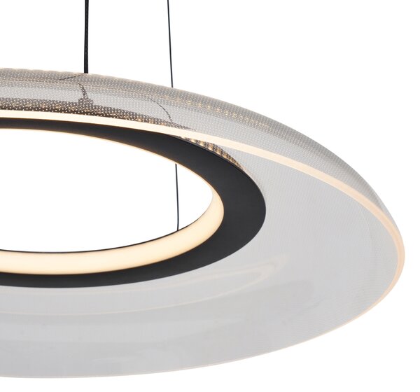 Lampada a sospensione di design nera e trasparente dimmerabile a 3 livelli - Scacrylic