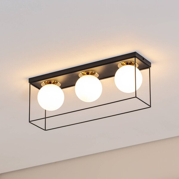 Plafoniera soffitto Aroma SIGMA, dimmerabile, Nero, Corridoio, Metallo, Moderno, Plafoniera
