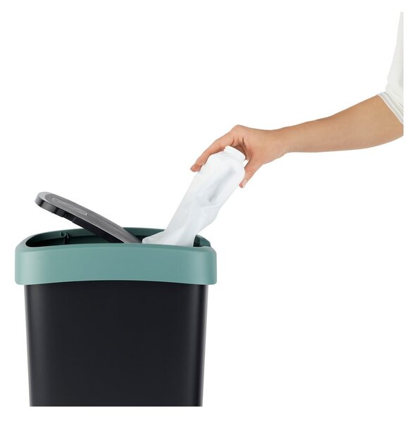 Bidone per rifiuti in plastica riciclata 50 L Twist - Rotho