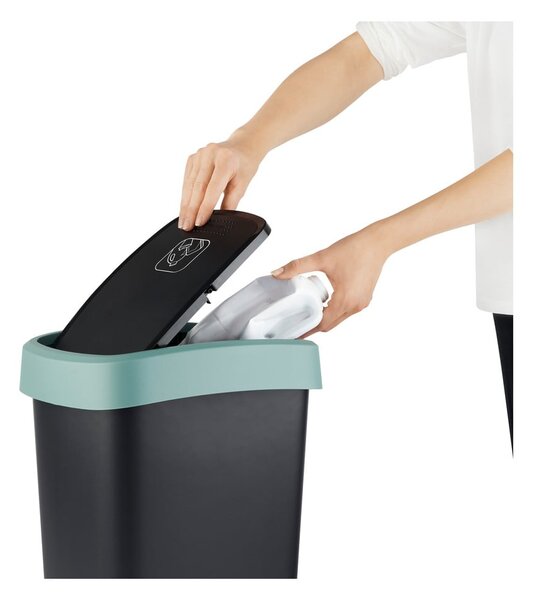 Bidone per rifiuti in plastica riciclata 50 L Twist - Rotho