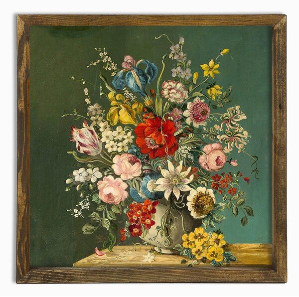 Pittura murale Fiori d'epoca, 50 x 50 cm - Evila Originals