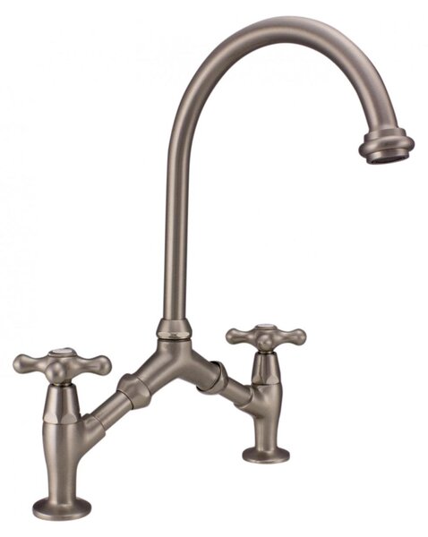 PB classic Rubinetto da cucina classico in acciaio inossidabile in stile retrò con interasse variabile, 2 fori, 18-25 cm, 1208954353