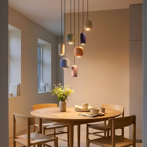 Lampada a sospensione Narion Lucande, dimmerabile, Multicolore, Soggiorno / Sala da pranzo, Metallo, Design, Lampada a sospensione