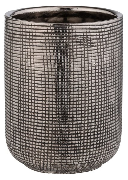 Tazza per spazzolino da denti in ceramica argento Rivara - Wenko