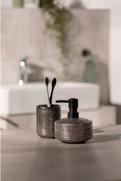 Tazza per spazzolino da denti in ceramica argento Rivara - Wenko