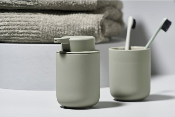 Dispenser di sapone in ceramica verde 250 ml Ume - Zone