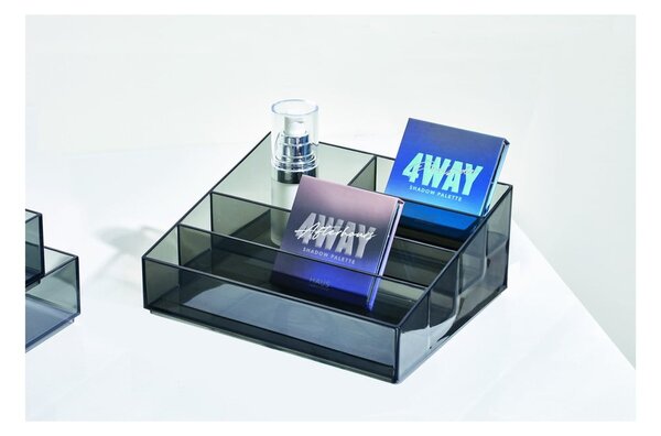 Organizzatore da bagno nero opaco per cosmetici in plastica riciclata Nail Station - iDesign