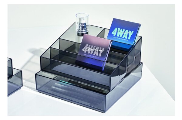 Organizzatore da bagno nero opaco per cosmetici in plastica riciclata Nail Station - iDesign