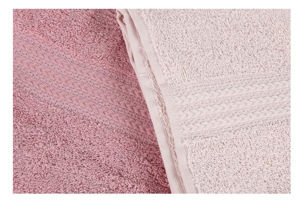 Set di 4 asciugamani Powder, 70 x 140 cm Rainbow - Foutastic